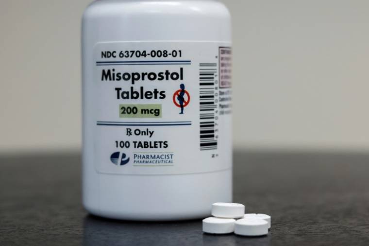 Une boîte de pilules de Misoprostol, le 13 avril 2023 à Rockville (Maryland), aux Etats-Unis ( GETTY IMAGES NORTH AMERICA / Anna Moneymaker )