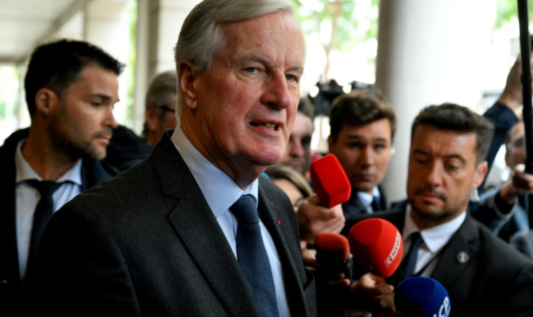 Michel Barnier à Reims le 11 septembre 2024 ( AFP / FRANCOIS NASCIMBENI )