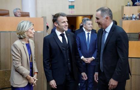 Emmanuel Macron en visite en Corse