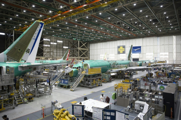 La chaîne d'assemblage du Boeing 737 le 27 mars 2019 à Renton (nord-ouest) ( AFP / Jason Redmond )