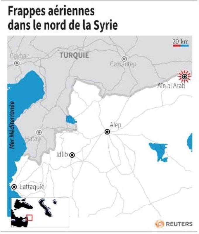 FRAPPES AÉRIENNES DANS LE NORD DE LA SYRIE