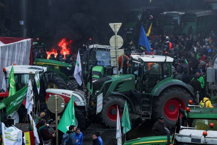 Manifestation des agriculteurs à Bruxelles