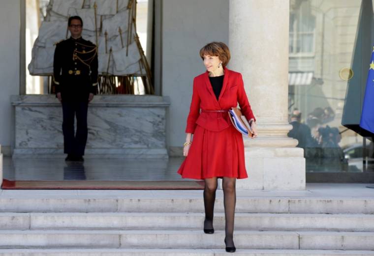 French Minister of Health Marisol Touraine leaves the Elysee Palace following the weekly cabinet meeting in Paris