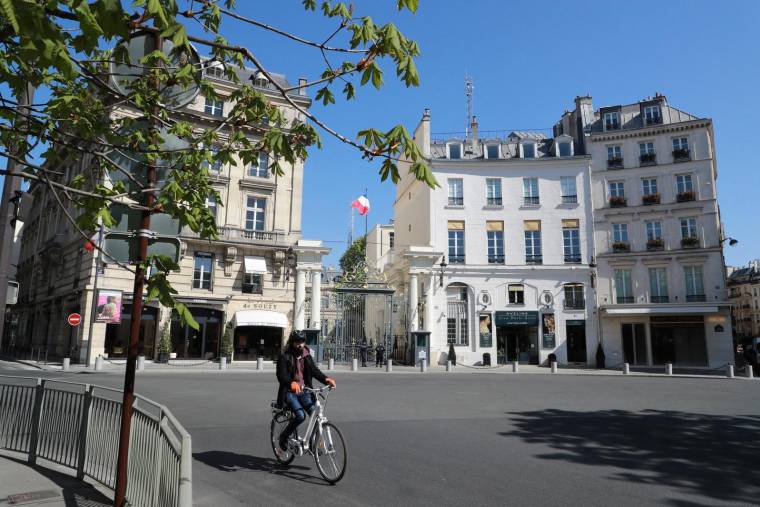 Le ministère de l'Intérieur, à Paris le 1er avril 2020. ( AFP / LUDOVIC MARIN )