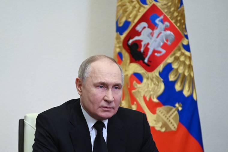 Vladimir Poutine à Moscou, en Russie, le 23 mars 2024. ( POOL / PAVEL BYRKIN )