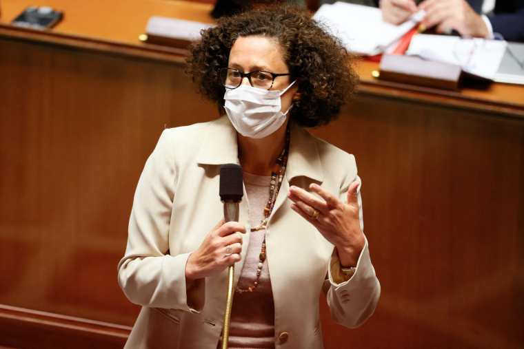 La ministre déléguée au Logement Emmanuelle Wargon à l'Assemblée, en juin 2021. ( AFP / THOMAS SAMSON )