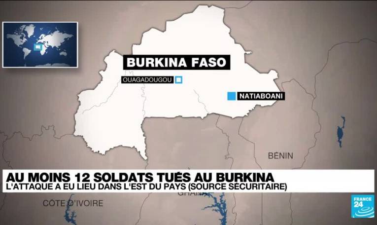 Burkina Faso : au moins 12 soldats tués dans une attaque dans l'est du Pays
