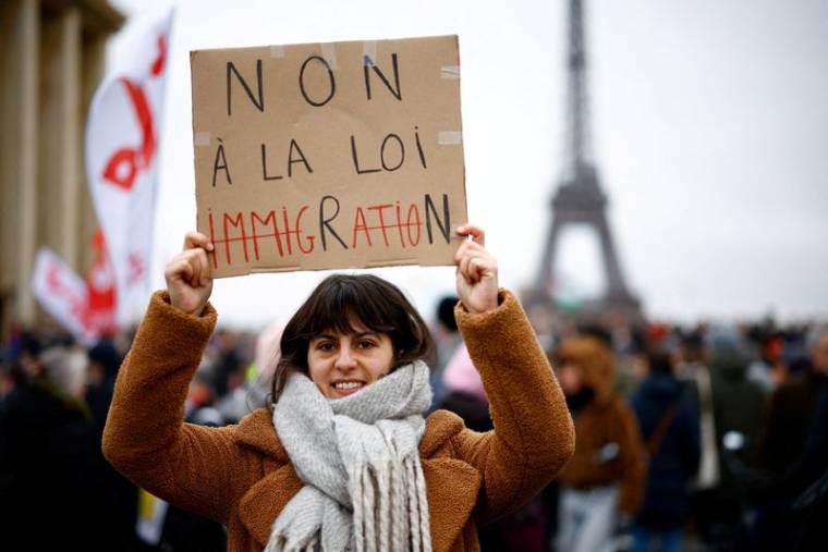 Marche contre la loi sur l'immigration, à Paris