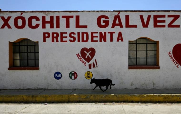 La maison où a grandi la candidate de l'opposition à la présidentielle, Xochitl Galvez, à Tepatepec, dans l'Etat d'Hidalgo, le 21 mai 2024 au Mexique ( AFP / ALFREDO ESTRELLA )