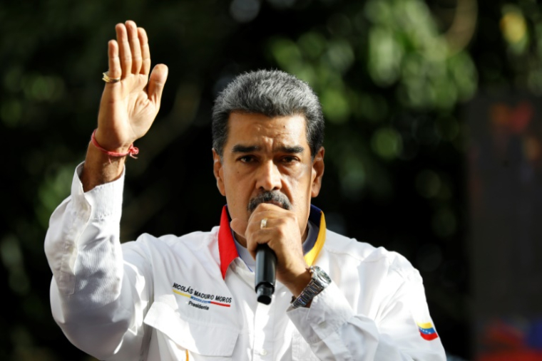 Le président du Venezuela Nicolas Maduro le 3 août 2024 à Caracas ( AFP / Pedro Rances Mattey )