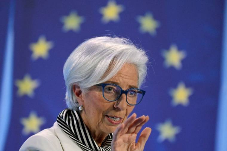 Christine Lagarde à Francfort, en Allemagne, le 25 janvier 2024. ( AFP / KIRILL KUDRYAVTSEV )