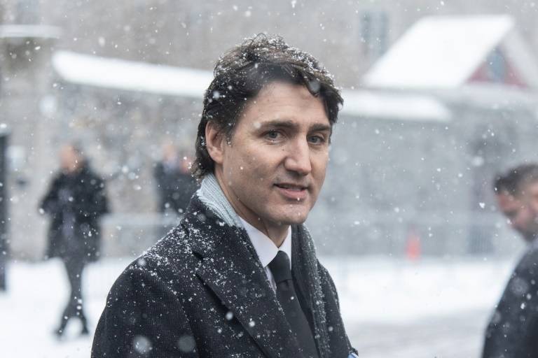 Le Premier ministre du Canada Justin Trudeau le 23 mars à Montréal ( AFP / Alexis Aubin )