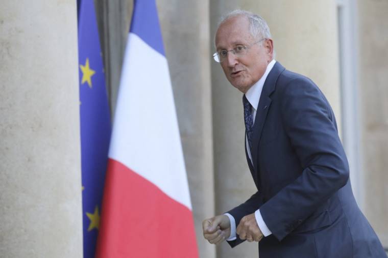 Philippe Wahl, PDG de la Poste, en 2019, à l'Elysée ( AFP / LUDOVIC MARIN )