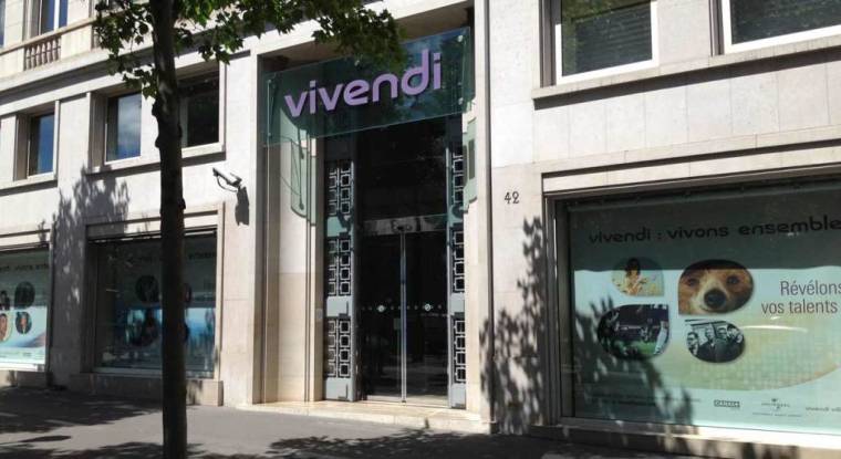 Le titre Vivendi gagne 5% sur un an. (© Vivendi)