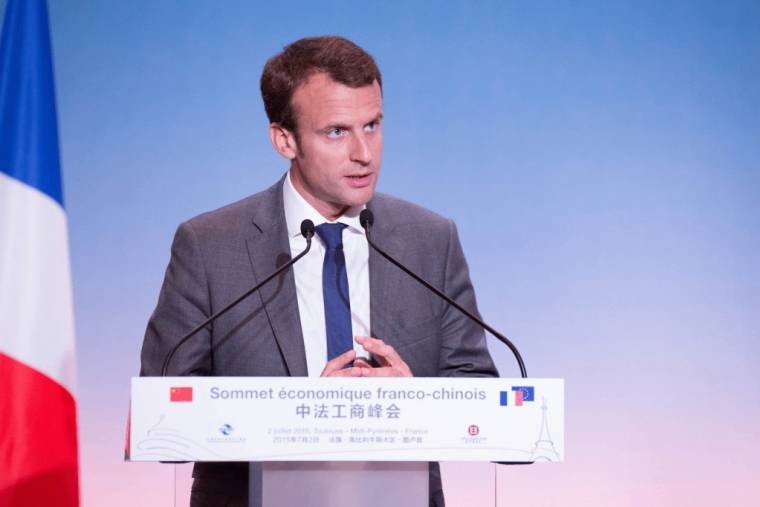 Crédit : Pablo Tupin-Noriega (Wikimedia France) - Emmanuel Macron au sommet Franco-Chinois de Toulouse