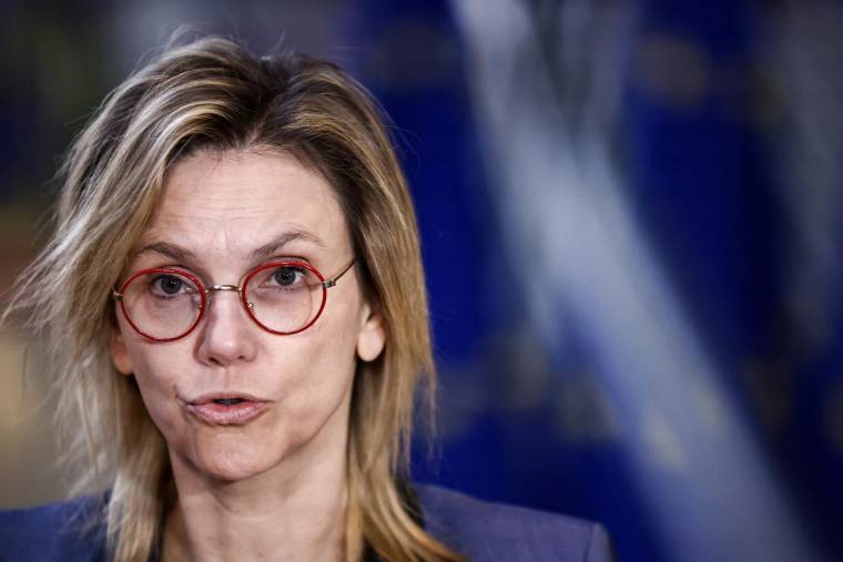Agnes Pannier-Runacher, le 24 novembre 2022, à Bruxelles ( AFP / KENZO TRIBOUILLARD )