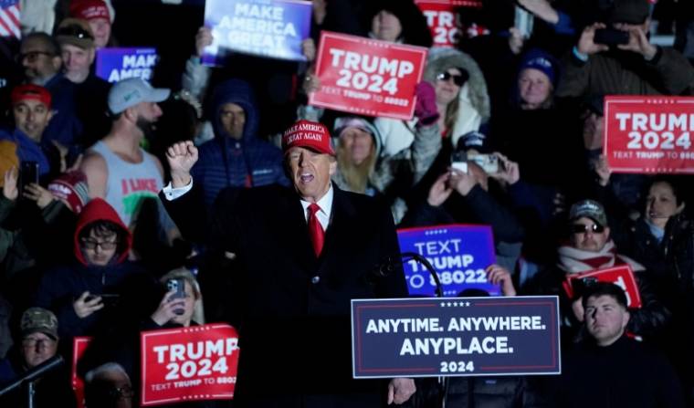 Donald Trump à Schnecksville le 13 avril 2024 ( AFP / TIMOTHY A. CLARY )
