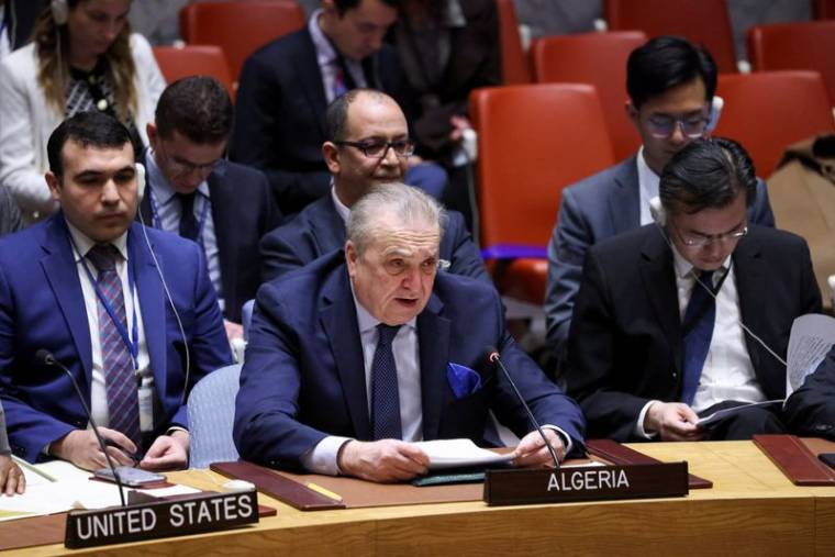 Les membres du Conseil de sécurité des Nations unies votent une résolution sur Gaza qui exige un cessez-le-feu immédiat, à New York