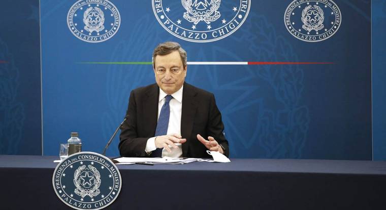 Le Premier ministre italien, Mario Draghi, a présenté un plan de relance ambitieux pour son pays, qui a particulièrement souffert de la crise sanitaire. (© AFP)