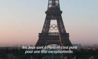 Les anneaux olympiques dévoilés sur la tour Eiffel