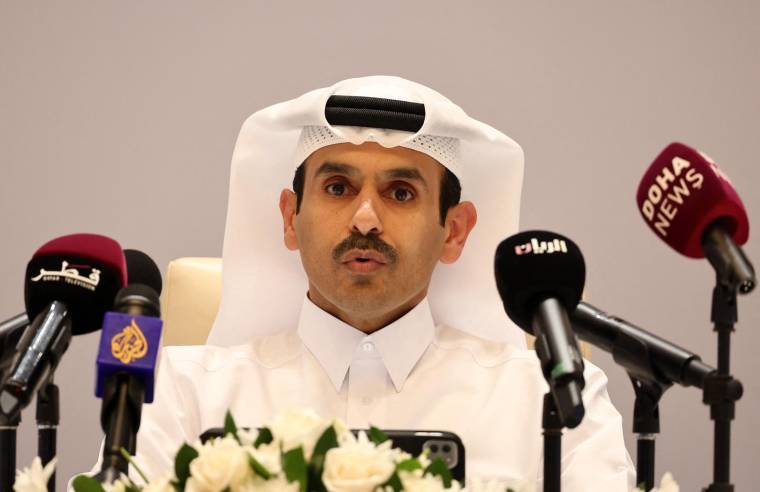 Saad Al-Kaabi, ministre de l'Energie du Qatar, le 31 août 2022, à Doha ( AFP / KARIM JAAFAR )