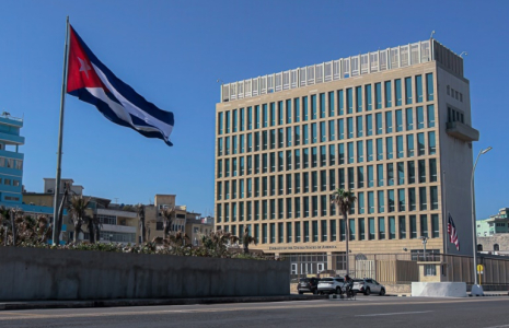 Vue de l'ambassade des Etats-Unis à La Havane, le 14 janvier 2023 ( AFP / MAYLIN ALONSO )