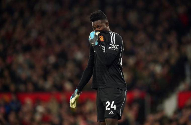 Manchester United goalkeeper Andre Onana during the Premier League match at Old Trafford, Manchester. Picture date: Tuesday December 26, 2023. - Photo by Icon sport