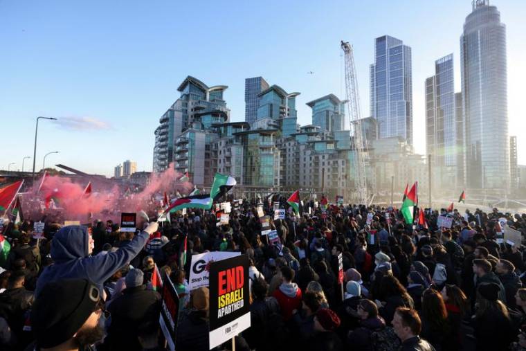Une manifestation pro-palestinienne à Londres