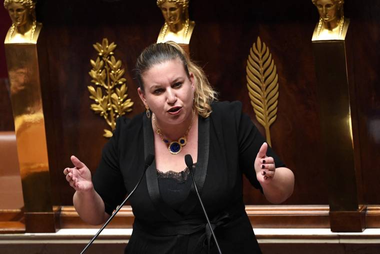 Mathilde Panot, à l'Assemblée nationale, le 20 mars 2023 ( AFP / BERTRAND GUAY )