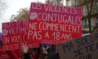 Manifestation à Paris contre les violences faites aux femmes