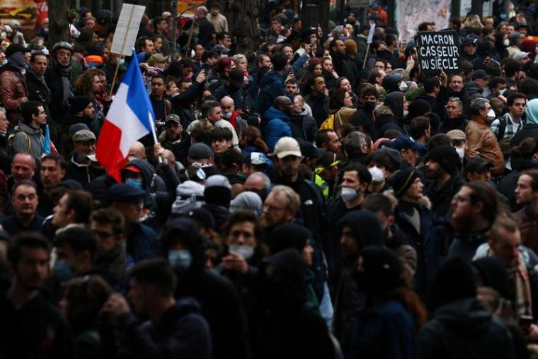 Manifestations à Paris contre la réforme des retraites du gouvernement français