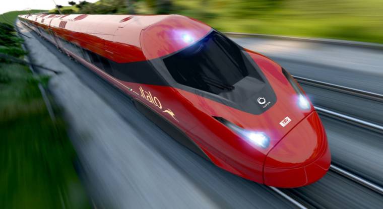Le train à grande vitesse Avelia Pendolino, conçu par Alstom pour l'italien NTV, a été mis en service début 2018. (@ Alstom Design and Styling)