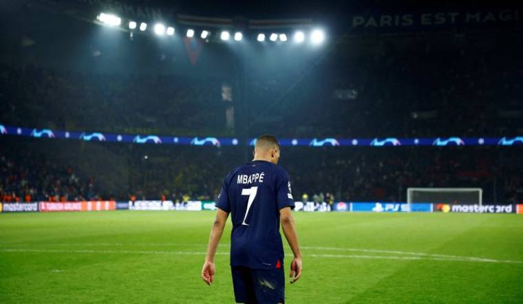 Photo de l'attaquant du Paris Saint-Germain Kylian Mbappé