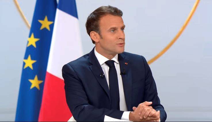 Emmanuel Macron, lors de la conférence de presse donnée le 25 avril. (crédit : Elysée)