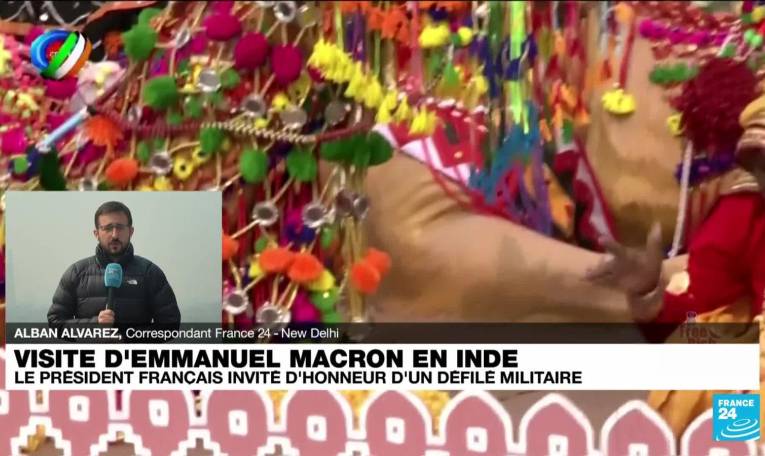 Emmanuel Macron en Inde : le président français a assisté à un défilé militaire à New Delhi