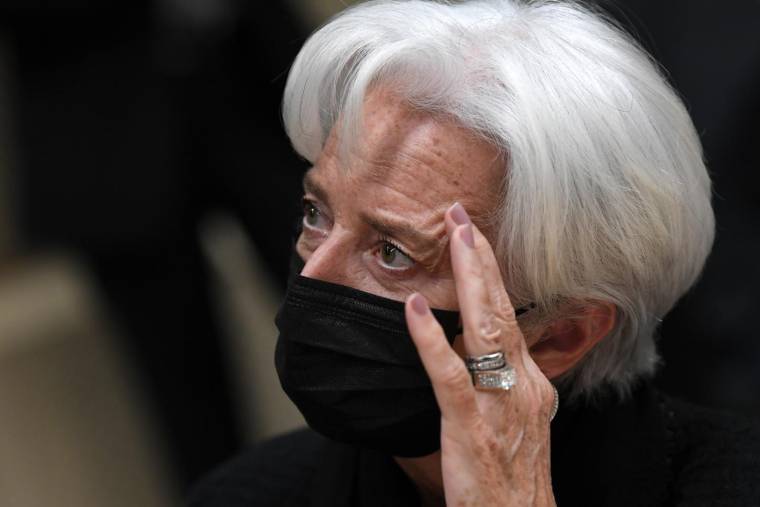 Christine Lagarde, le 17 janvier 2022, à Bruxelles ( AFP / JOHN THYS )