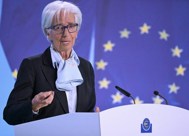 Christine Lagarde, le 11 avril 2024, à Francfort ( AFP / KIRILL KUDRYAVTSEV )