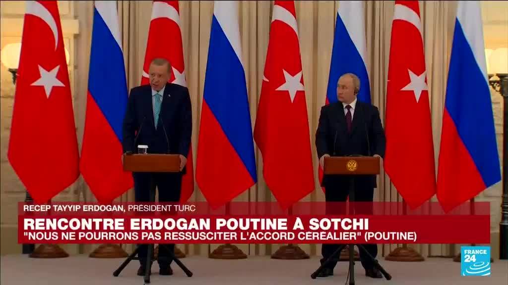 Erdogan en Russie afin de relancer l’accord sur les céréales