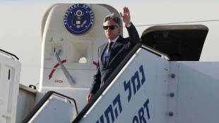Le secrétaire d'Etat américain Antony Blinken arrive à Tel Aviv, le 10 juin 2024 ( POOL / JACK GUEZ )