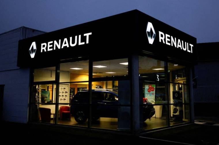 Le logo de Renault à Vertou, en Nantes
