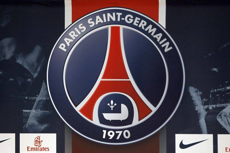 Le logo du club de football français Paris Saint Germain