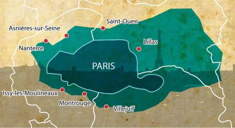 Une carte du Grand Paris. (© Montage Le Revenu)