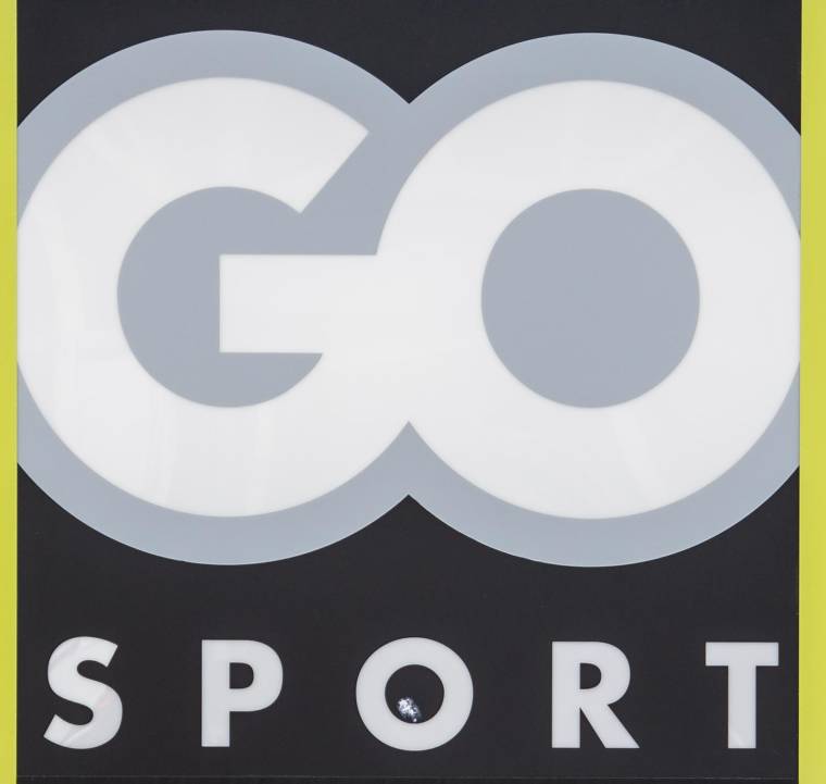 Le logo de Go Sport, le 11 mars 2021, à Nantes ( AFP / LOIC VENANCE )