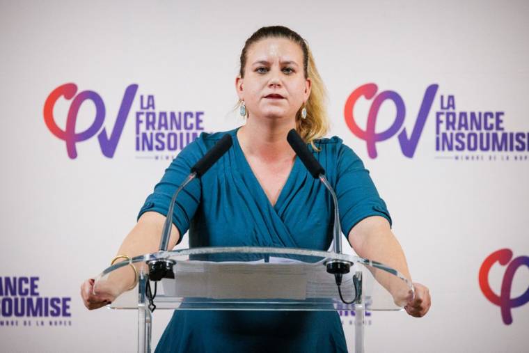 Mathilde Panot à Marseille, le 23 novembre 2023. ( AFP / CLEMENT MAHOUDEAU )