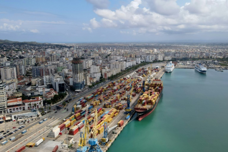 Le port de Durrës en Albanie le 27 juin 2024 ( AFP / Adnan BECI )