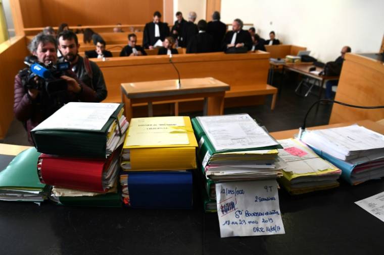 Au tribunal de Marseille, le 18 mars 2019, à l'ouverture du procès "Bourbon" ( AFP / Boris HORVAT )