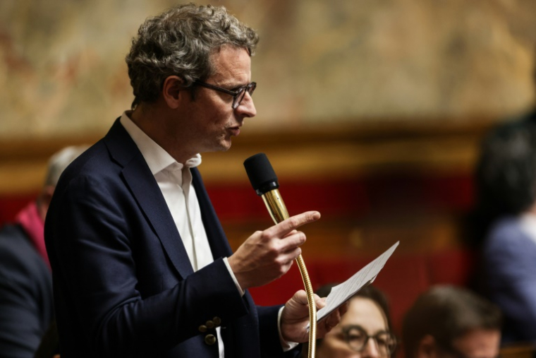 Le député EELV Boris Tavernier à l'Assemblée nationale à Paris le 22 janvier 2025 ( AFP / Thibaud MORITZ )