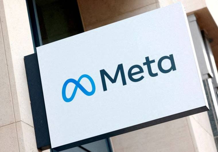 Le logo de Meta à Bruxelles