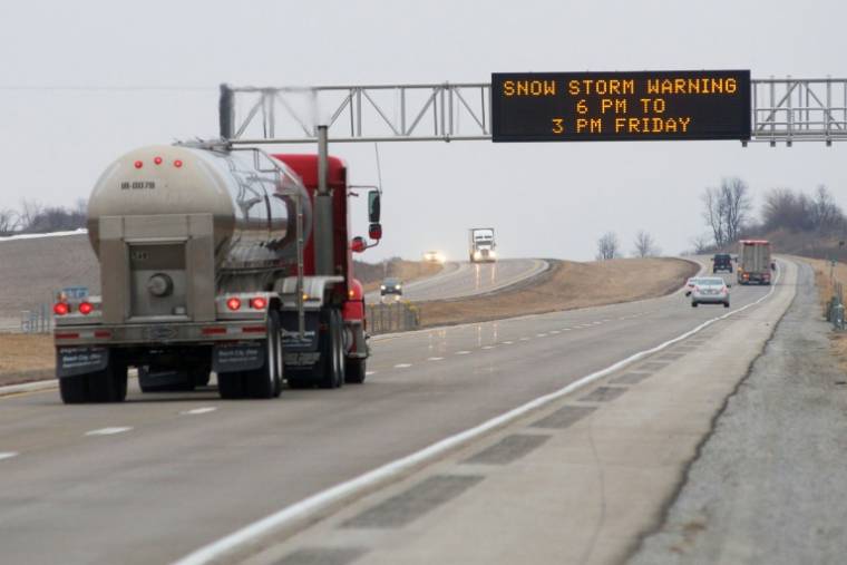 Un camion citerne dans l'Iowa, aux Etats-Unis, le 22 février 2013 ( GETTY IMAGES NORTH AMERICA / DAVID GREEDY )