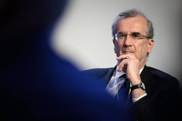 Francois Villeroy de Galhau, le 23 mai 2022, à Davos ( AFP / FABRICE COFFRINI )